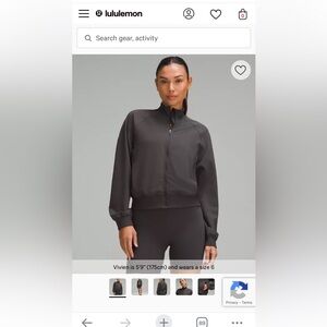 lululemon athletica Women's Graphite Grey Bomber Jacket